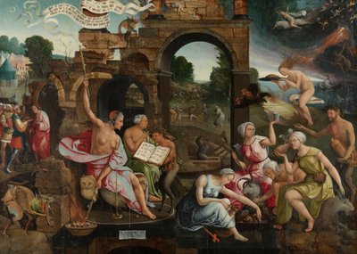 Saul e la Strega di Endor, 1526 da Jacob Cornelisz van Oostsanen